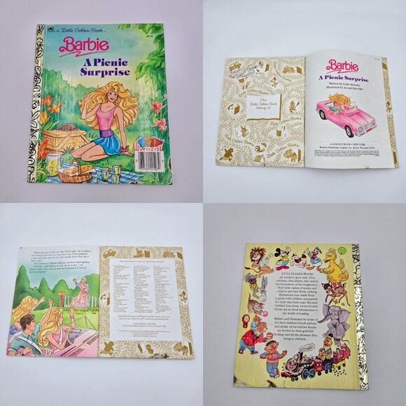 Little Golden Book Lot Peter Cottontail Aladdin Barbie Count All The Way To Sesa - Picture 6 of 6